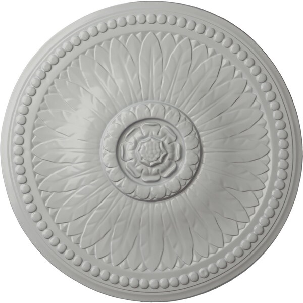 Ekena Millwork Bailey Ceiling Medallion (Fits Canopies up to 4"), Hand-Painted Frost, 18 1/8"OD x 3/4"P CM19BIFRF - main